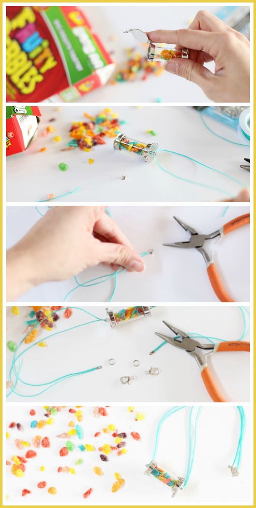 how to make a cereal necklace