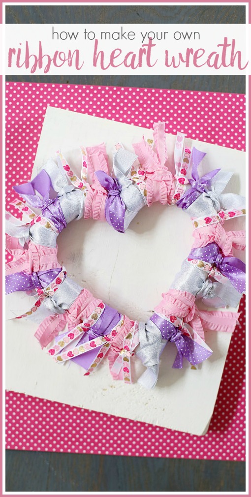 how to make a ribbon heart wreath tutorial