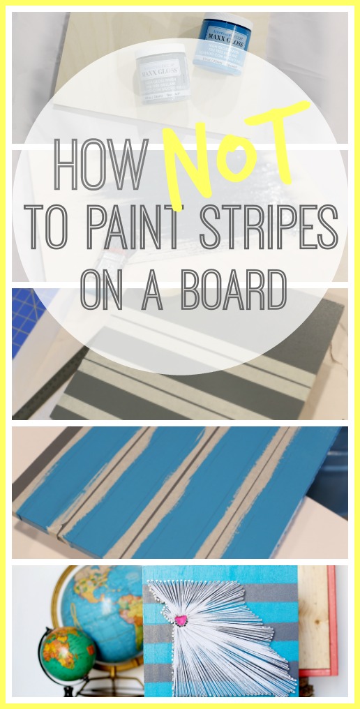paint stripes on a board