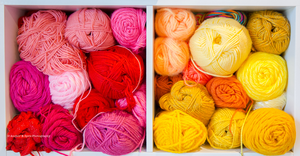 craft room yarn