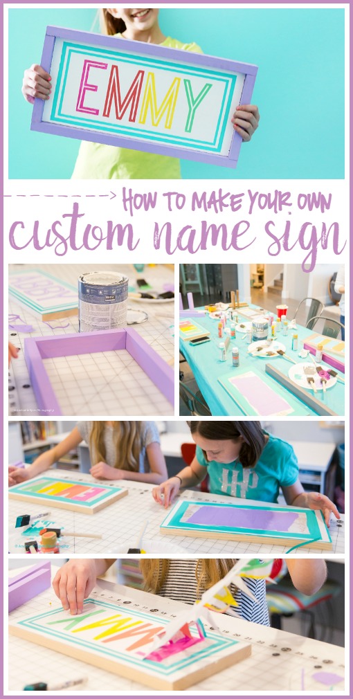 how to make your own custom name sign