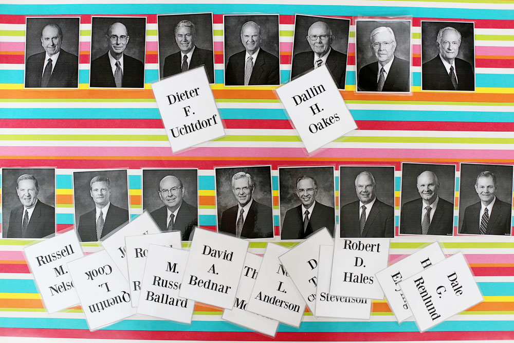 lds leaders matching game