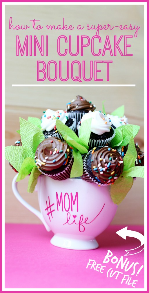 mini cupcake bouquet cut file