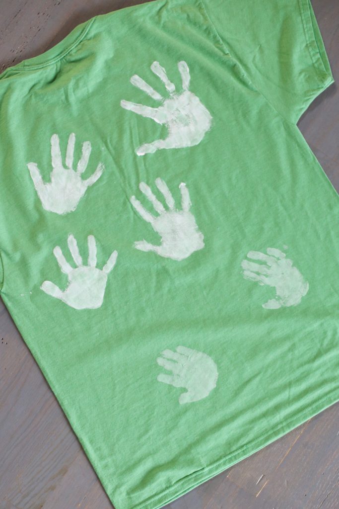 handprints on a tshirt
