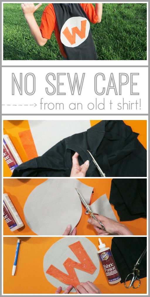 no sew cape from tshirt diy