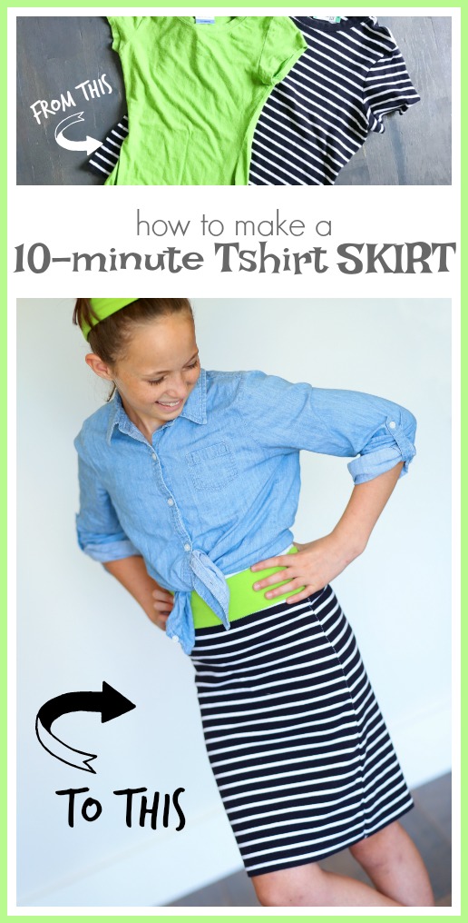how to make a skirt from a tshirt