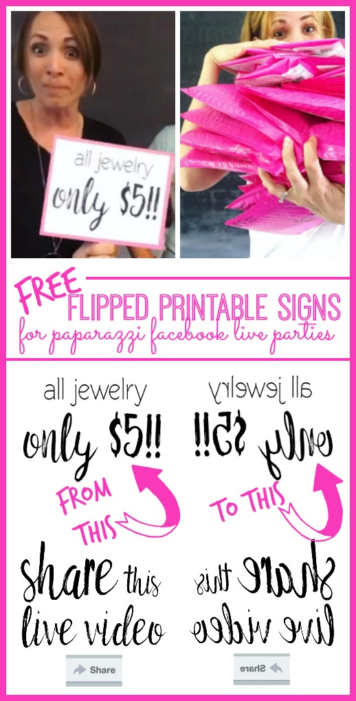 reverse flipped printable signs paparazzi online facebook party