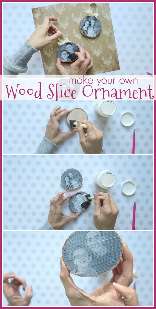 how to make a wood slice ornament