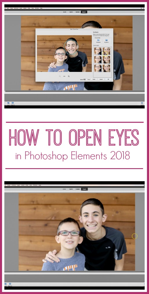 how to open eyes in photoshop elements 2018 pse
