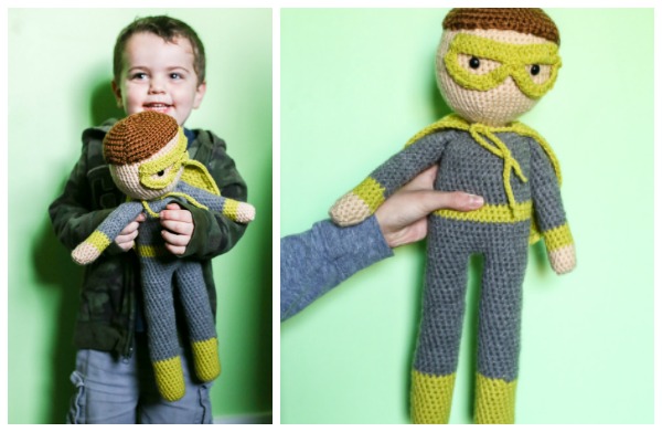 crochet super hero doll