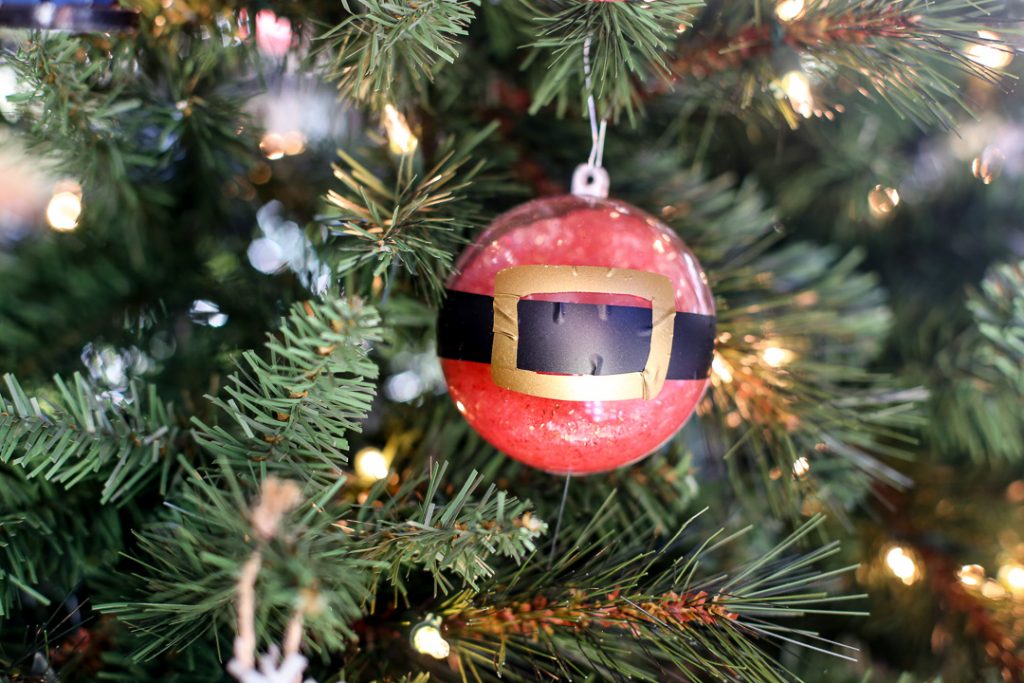 DIY Santa Slime Christmas Tree Ornament Instructions by Mandy Beyeler